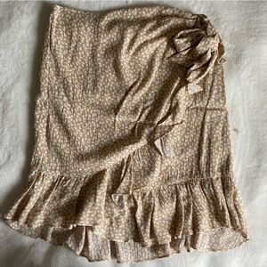 Flowery Medium Length Skirt